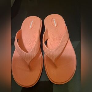Okabashi Pink-Orange Flip-Flops